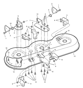 Mower Housing Diagram and Parts List for 461004X92B 2005 Briggs and Stratton Lawn Tractor